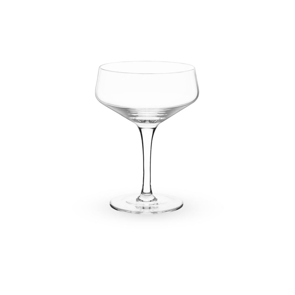 Viski Raye Angled Crystal Coupe Glasses, Set of 2 - lily & onyx