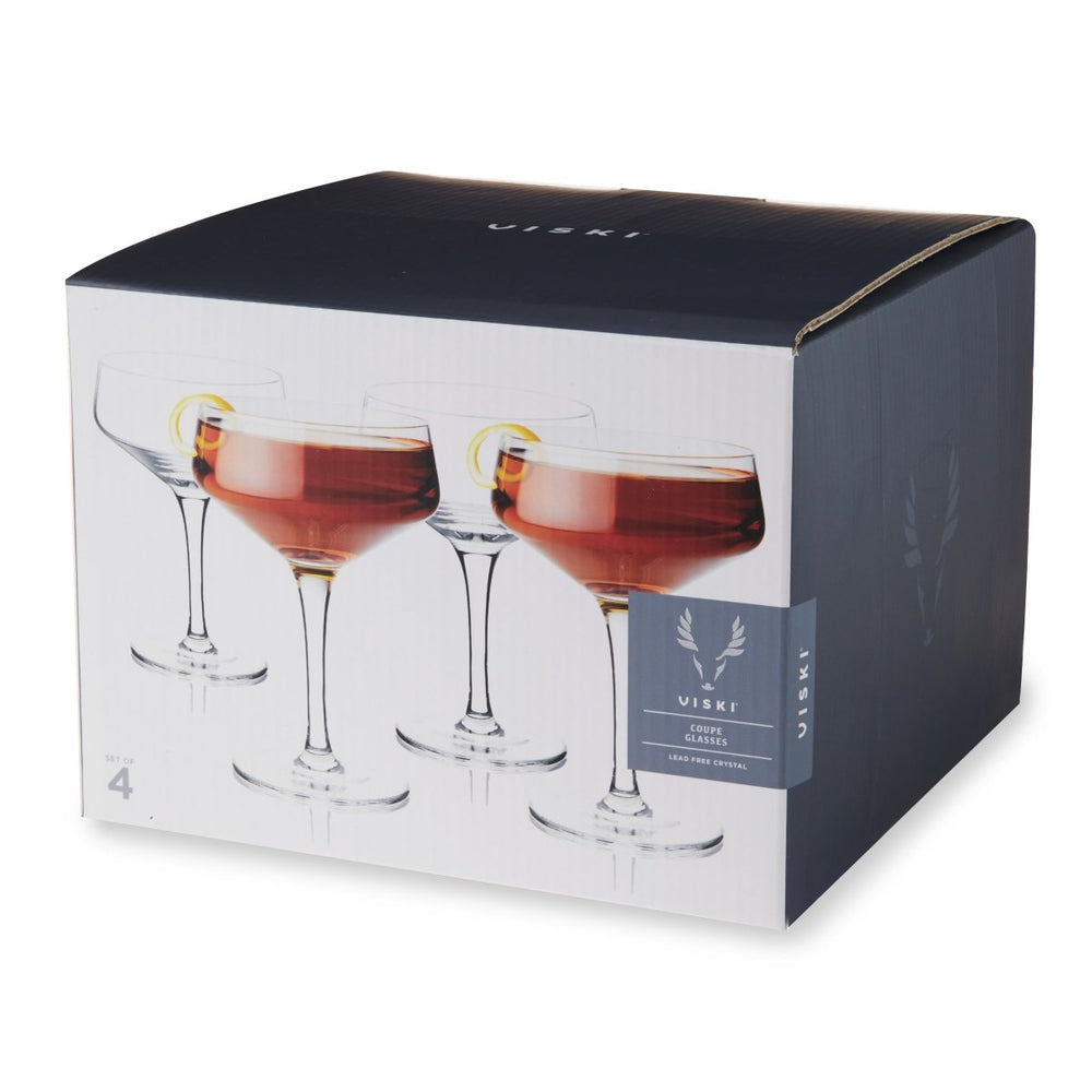 
                      
                        Viski Raye Angled Crystal Coupe Glasses, Set of 4 - lily & onyx
                      
                    