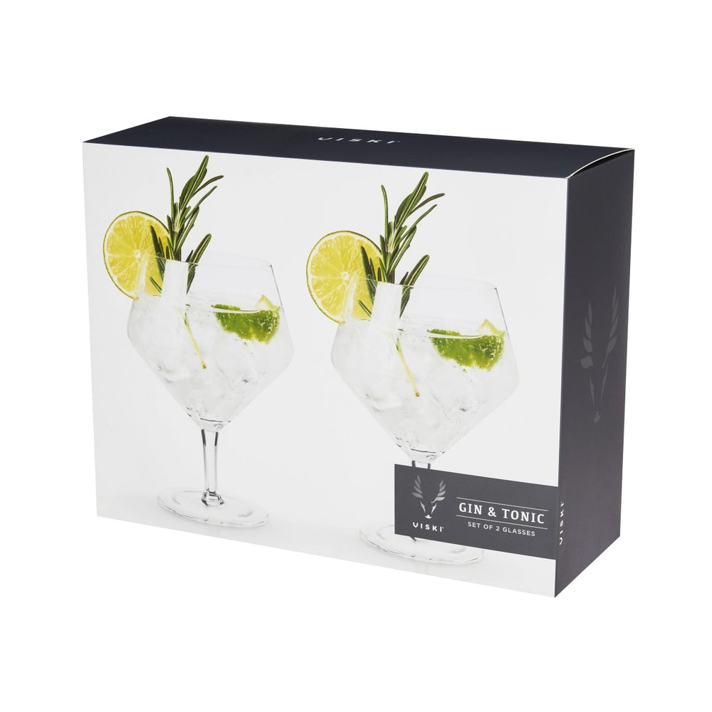 
                      
                        Viski Raye Angled Crystal Gin & Tonic Glasses, Set of 2 - lily & onyx
                      
                    