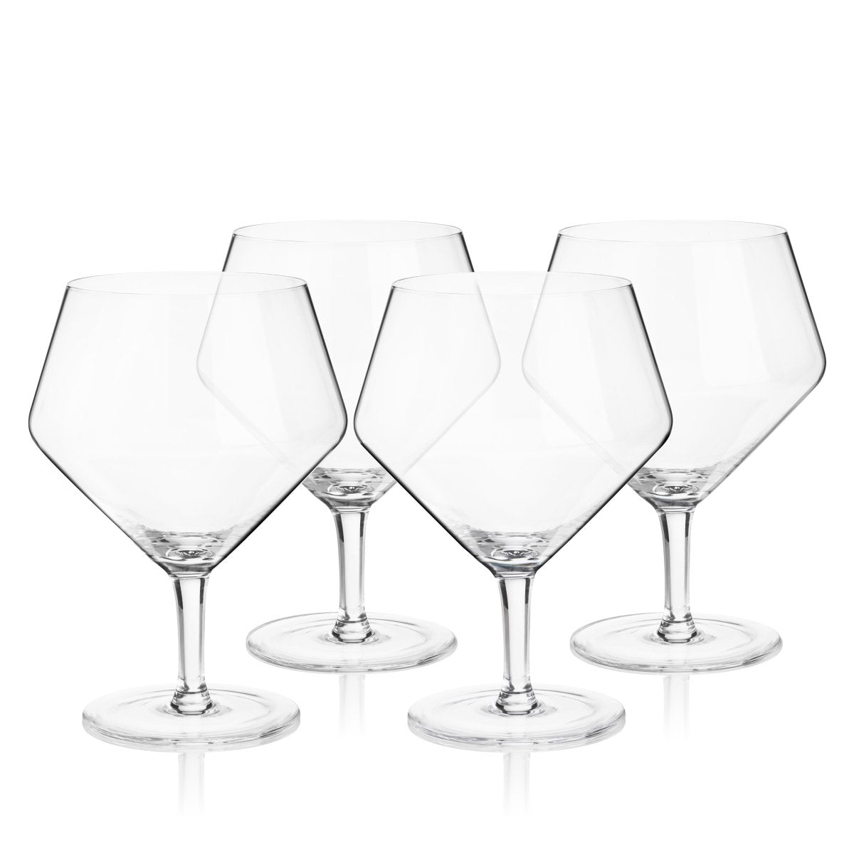 Viski Raye Angled Crystal Gin & Tonic Glasses, Set of 4 - lily & onyx