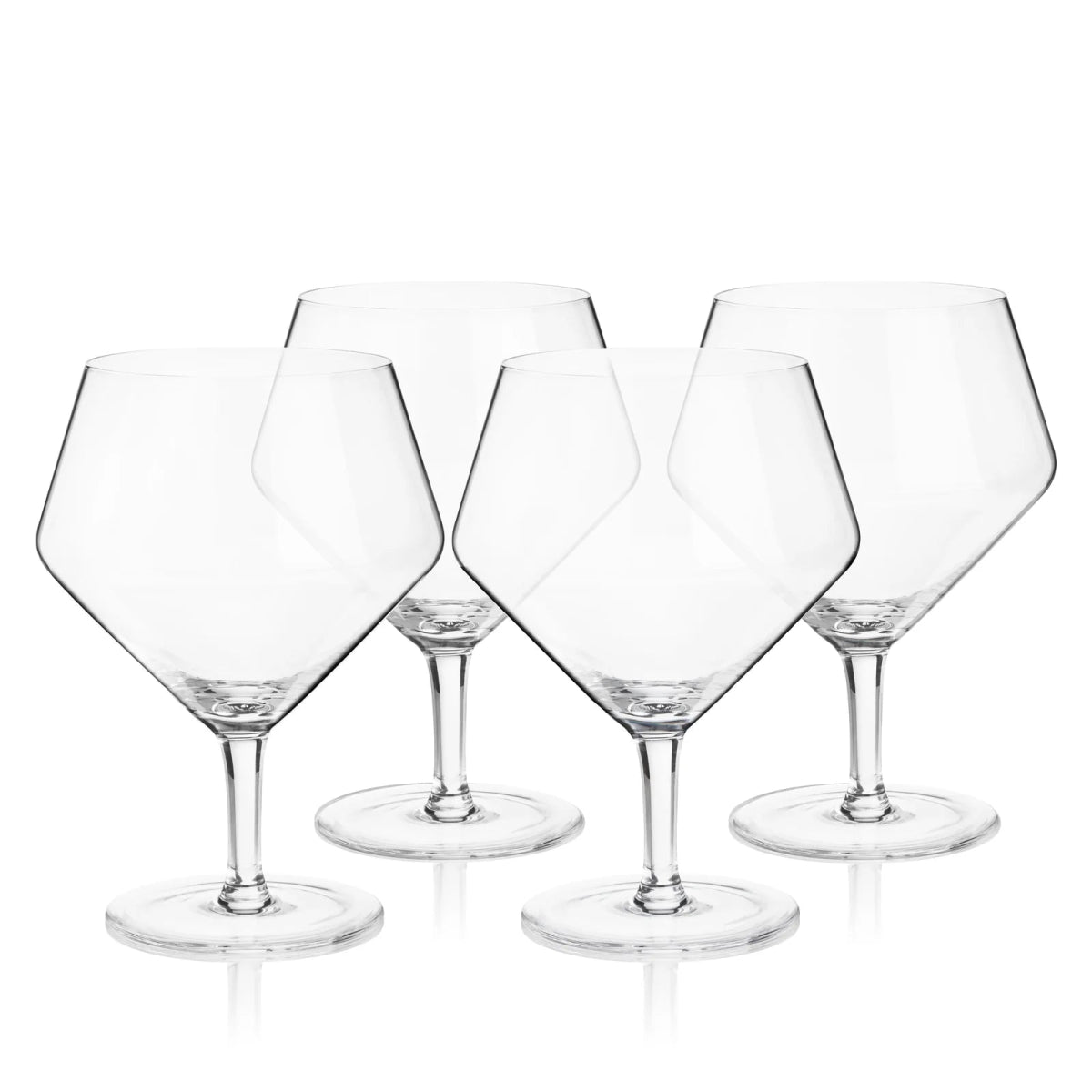 Viski Raye Angled Crystal Gin & Tonic Glasses, Set of 4 - lily & onyx