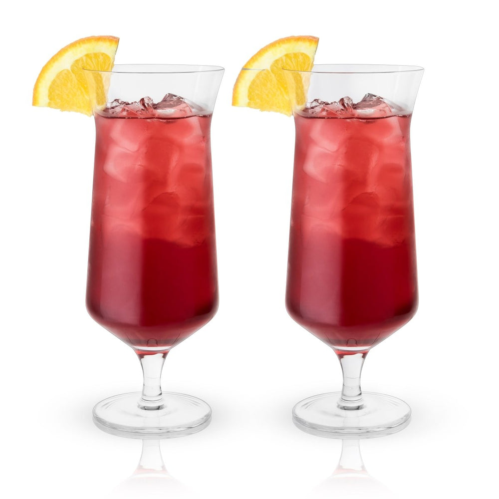 
                      
                        Viski Raye Angled Crystal Hurricane Glasses, Set of 2 - lily & onyx
                      
                    