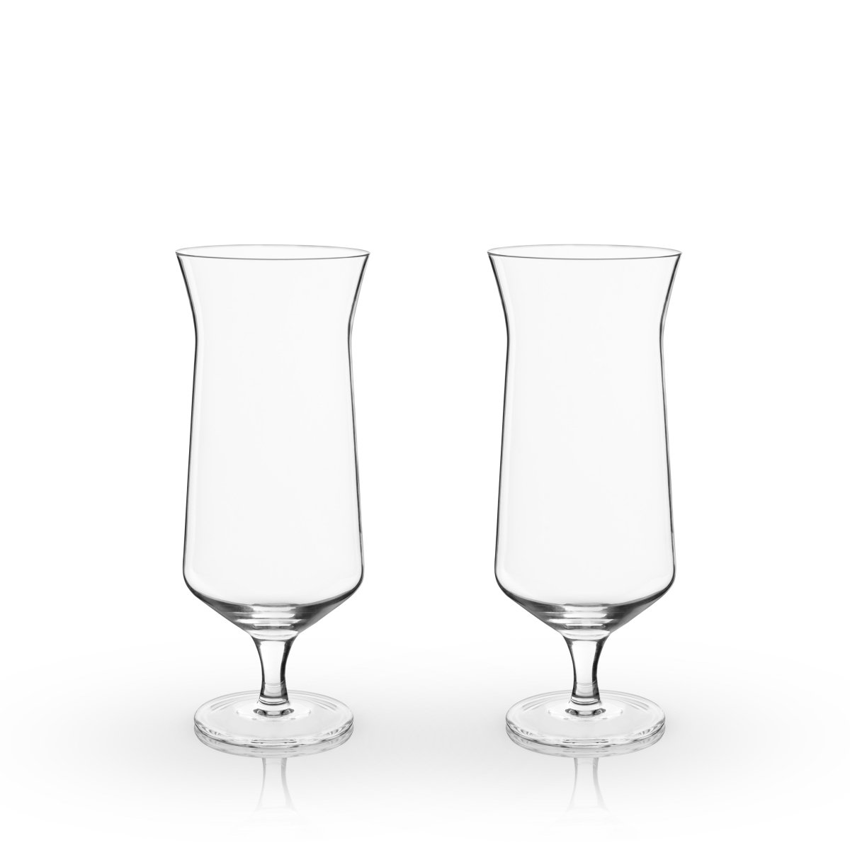 Viski Raye Angled Crystal Hurricane Glasses, Set of 2 - lily & onyx