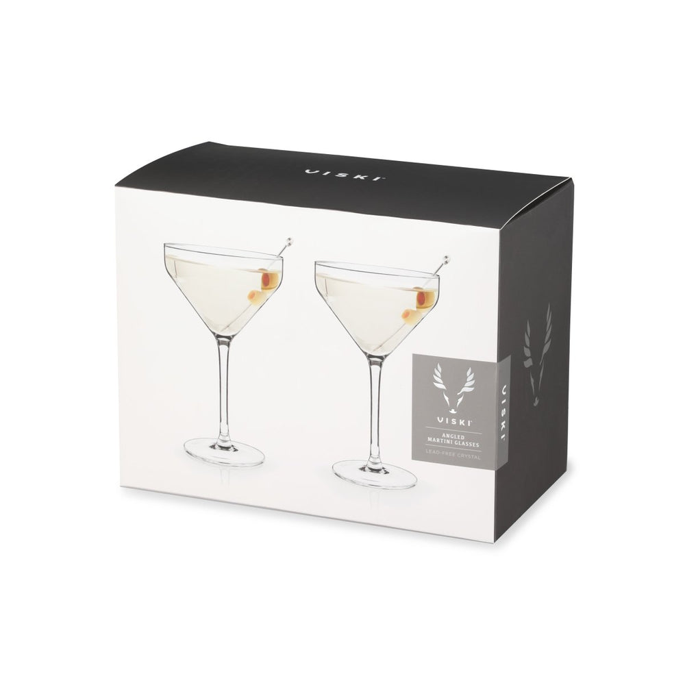 
                      
                        Viski Raye Angled Crystal Martini Glasses, Set of 2 - lily & onyx
                      
                    