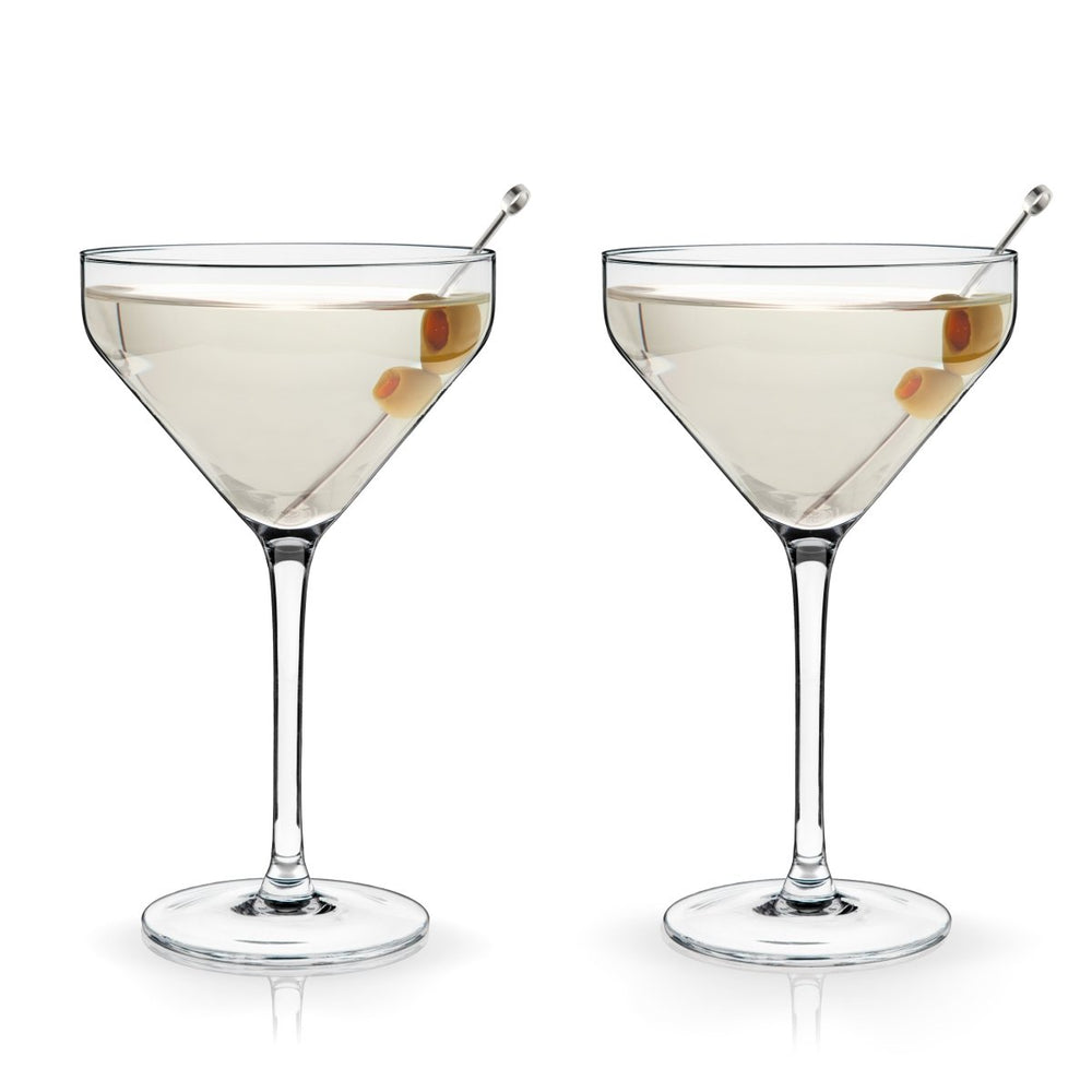 
                      
                        Viski Raye Angled Crystal Martini Glasses, Set of 2 - lily & onyx
                      
                    