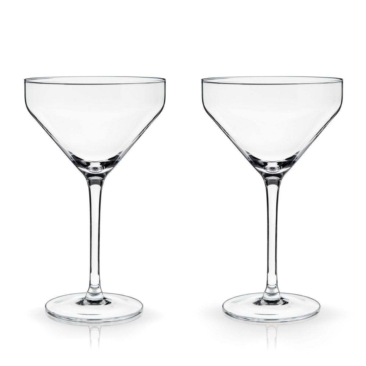 Viski Raye Angled Crystal Martini Glasses, Set of 2 - lily & onyx