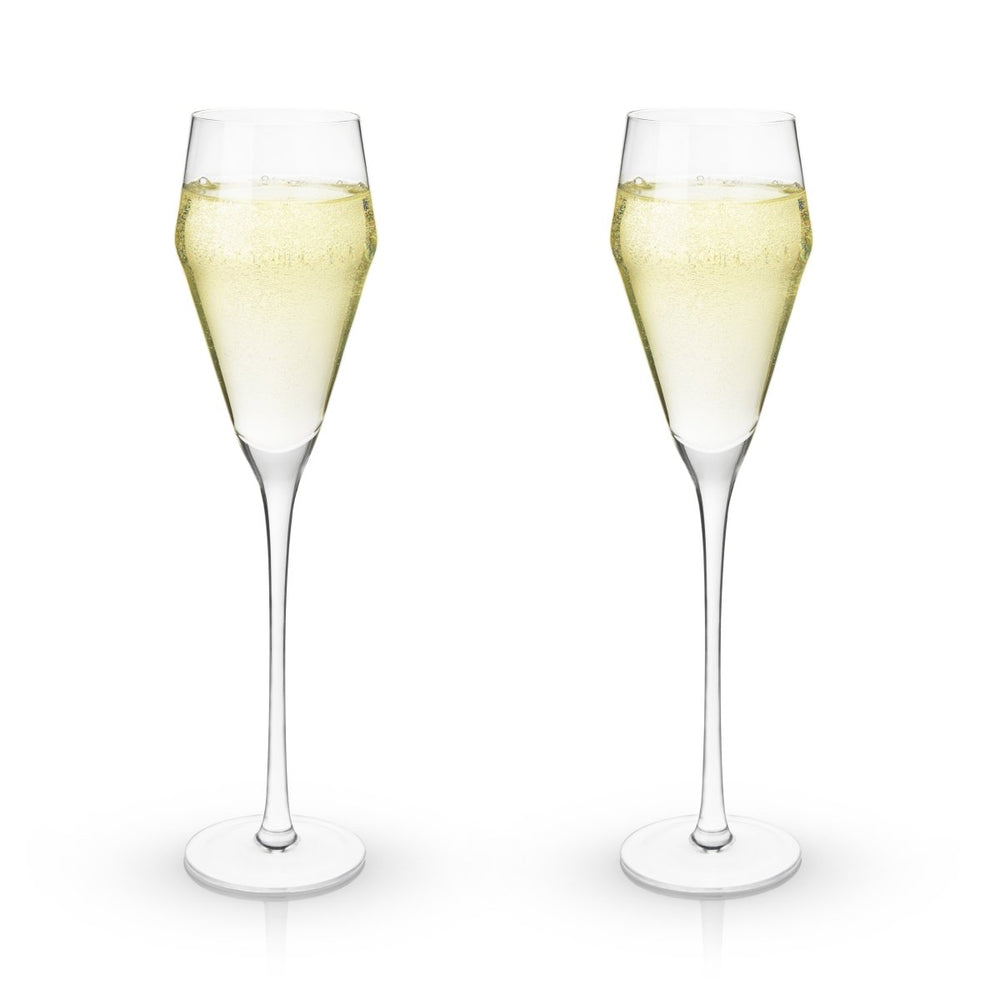 
                      
                        Viski Raye Angled Crystal Prosecco Glasses, Set of 2 - lily & onyx
                      
                    