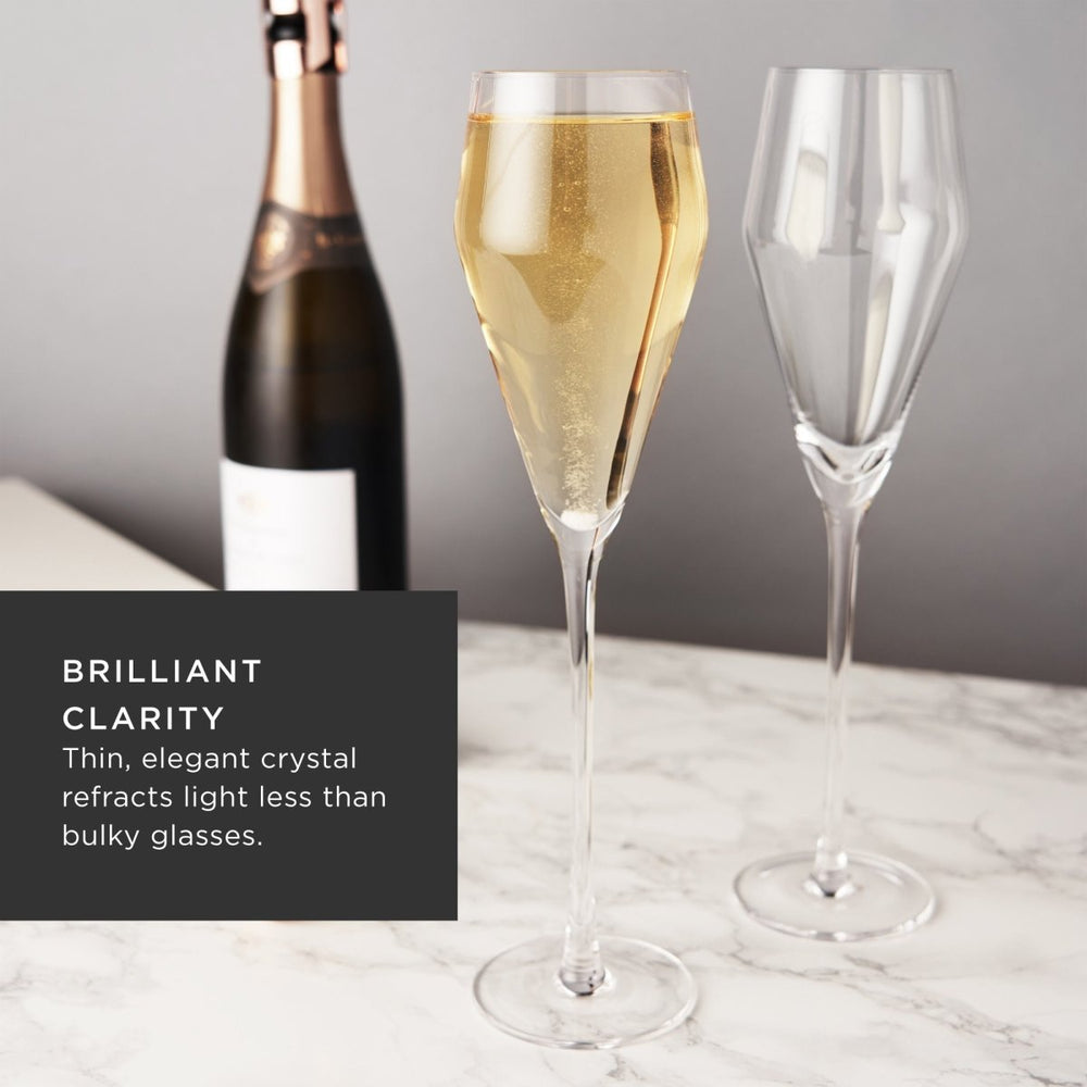 
                      
                        Viski Raye Angled Crystal Prosecco Glasses, Set of 2 - lily & onyx
                      
                    