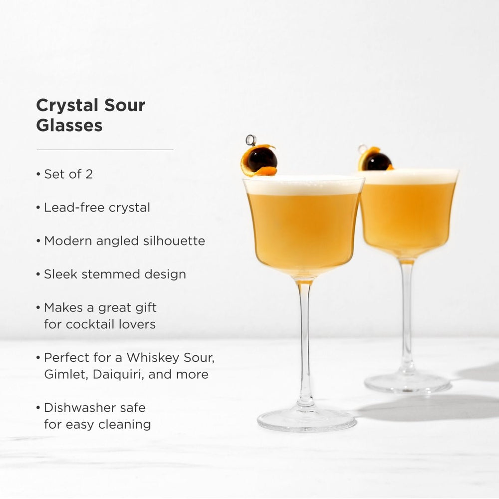 
                      
                        Viski Raye Angled Crystal Sour Glasses, Set of 2 - lily & onyx
                      
                    