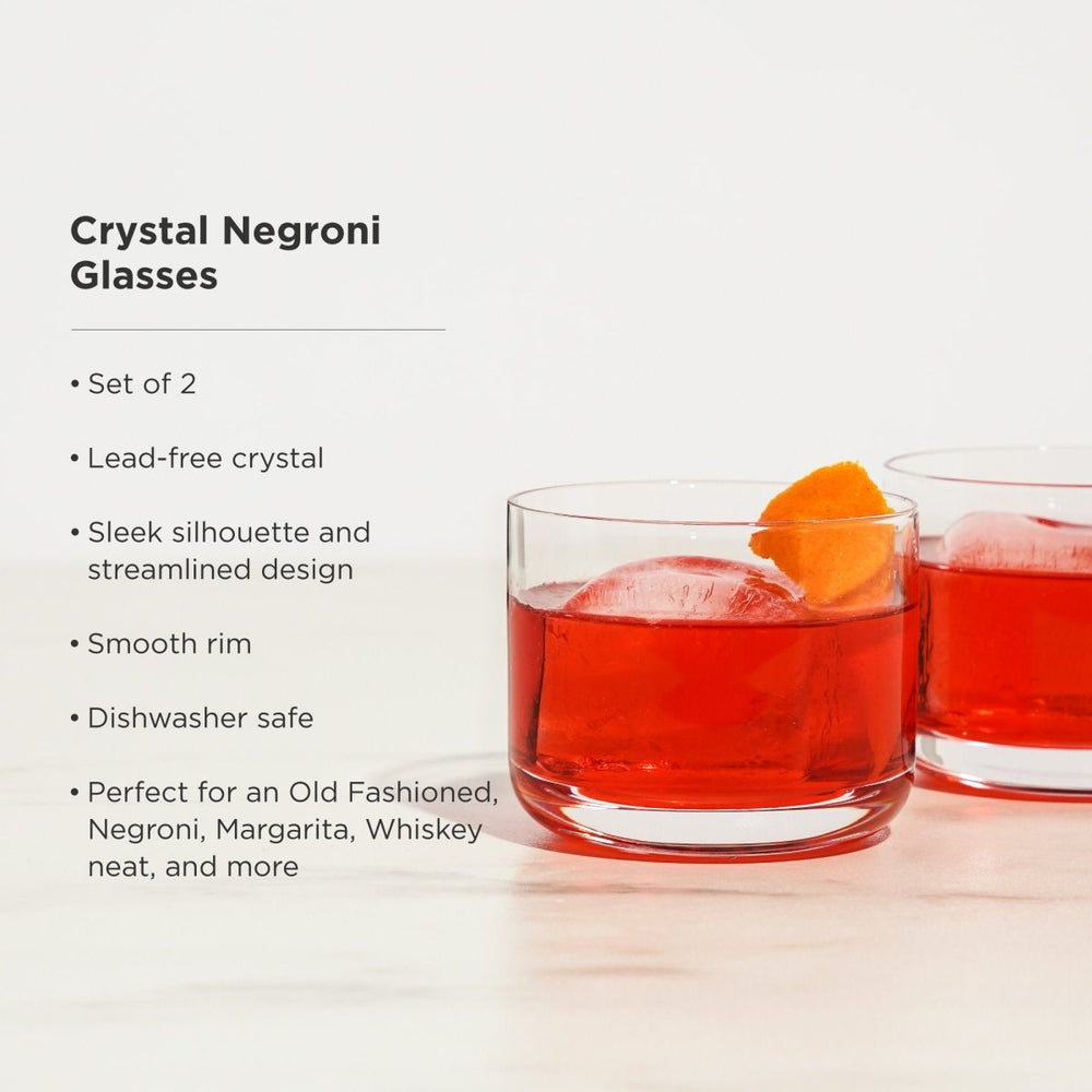 
                      
                        Viski Raye Crystal Negroni Glasses, Set of 2 - lily & onyx
                      
                    