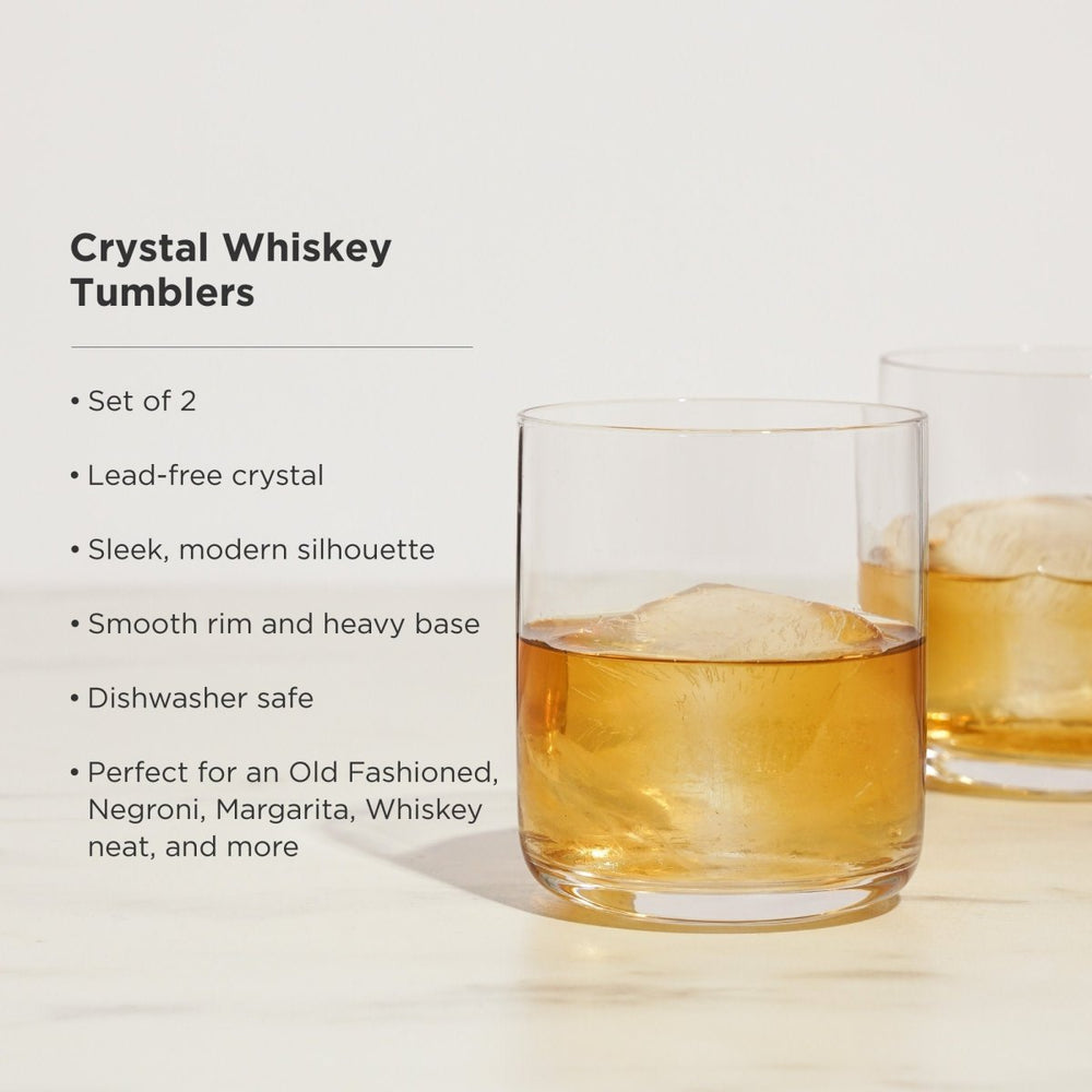 
                      
                        Viski Raye Crystal Tumblers, Set of 2 - lily & onyx
                      
                    
