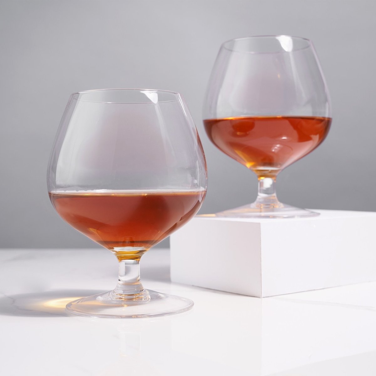 Viski Raye Crystal Wingback Brandy Glasses, Set of 2 - lily & onyx