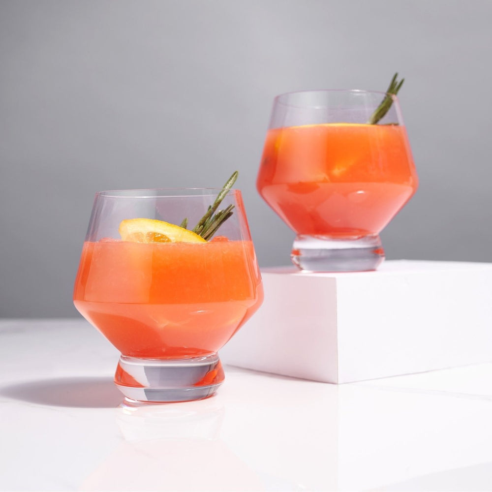 Viski Raye Footed Crystal Punch Glasses, Set of 2 - lily & onyx