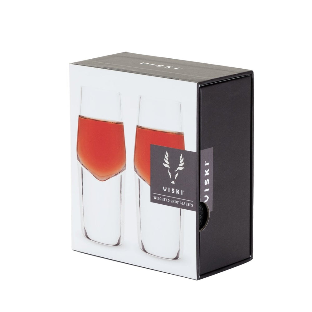 
                      
                        Viski Raye Heavy Base Crystal Shot Glasses, Set of 2 - lily & onyx
                      
                    