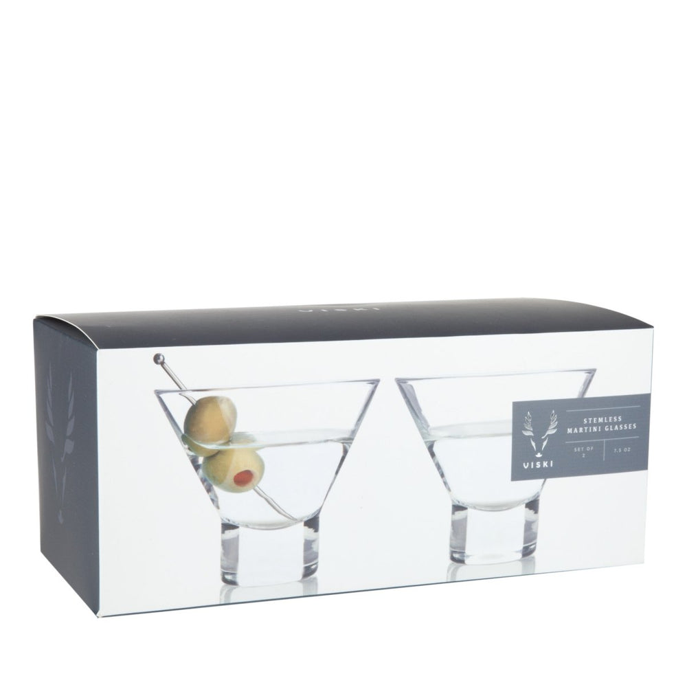
                      
                        Viski Raye Heavy Base Crystal Stemless Martini Glasses, Set of 2 - lily & onyx
                      
                    