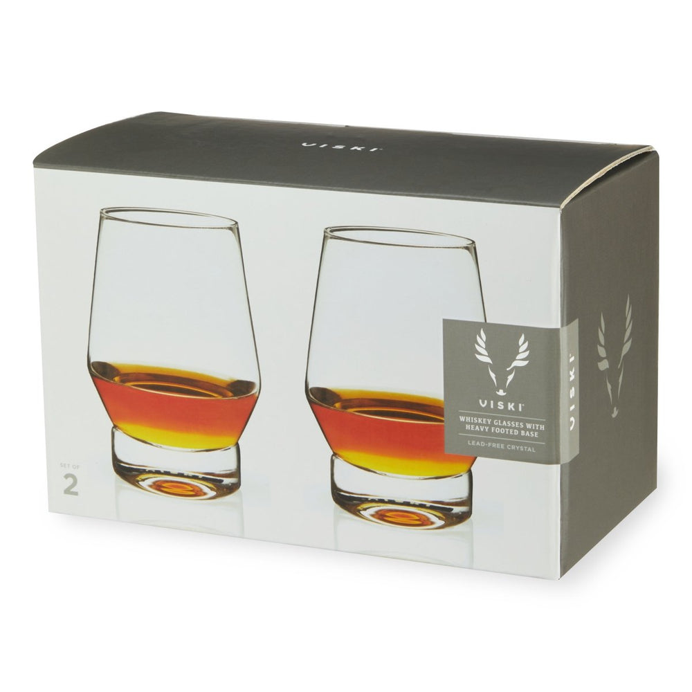 
                      
                        Viski Raye Heavy Base Crystal Whiskey Glasses, Set of 2 - lily & onyx
                      
                    