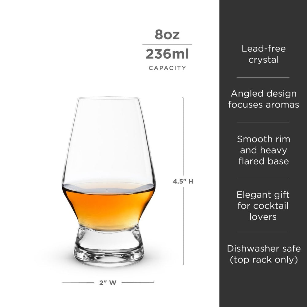 
                      
                        Viski Raye Heavy Base Crystal Whiskey Tasting Glasses, Set of 2 - lily & onyx
                      
                    