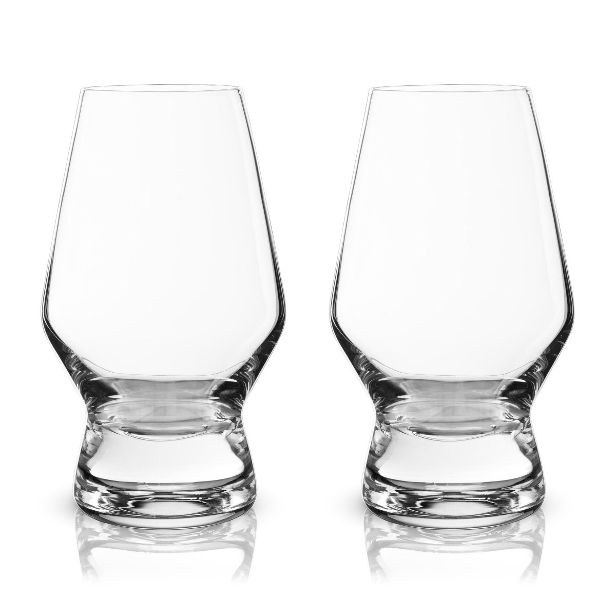 Viski Raye Heavy Base Crystal Whiskey Tasting Glasses, Set of 2 - lily & onyx