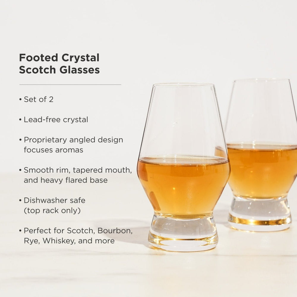
                      
                        Viski Raye Heavy Base Crystal Whiskey Tasting Glasses, Set of 2 - lily & onyx
                      
                    