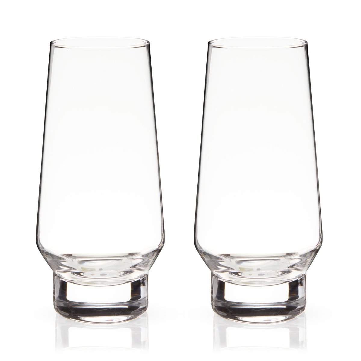 Viski Raye Heavy Base Stemless Crystal Champagne Flutes, Set of 2 - lily & onyx