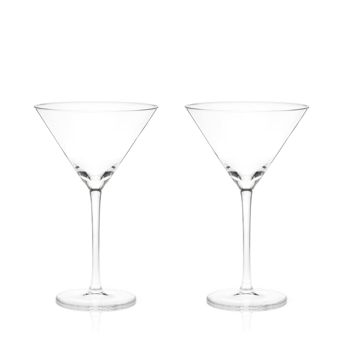 Viski Raye Stemmed Crystal Martini Glasses, Set of 2 - lily & onyx