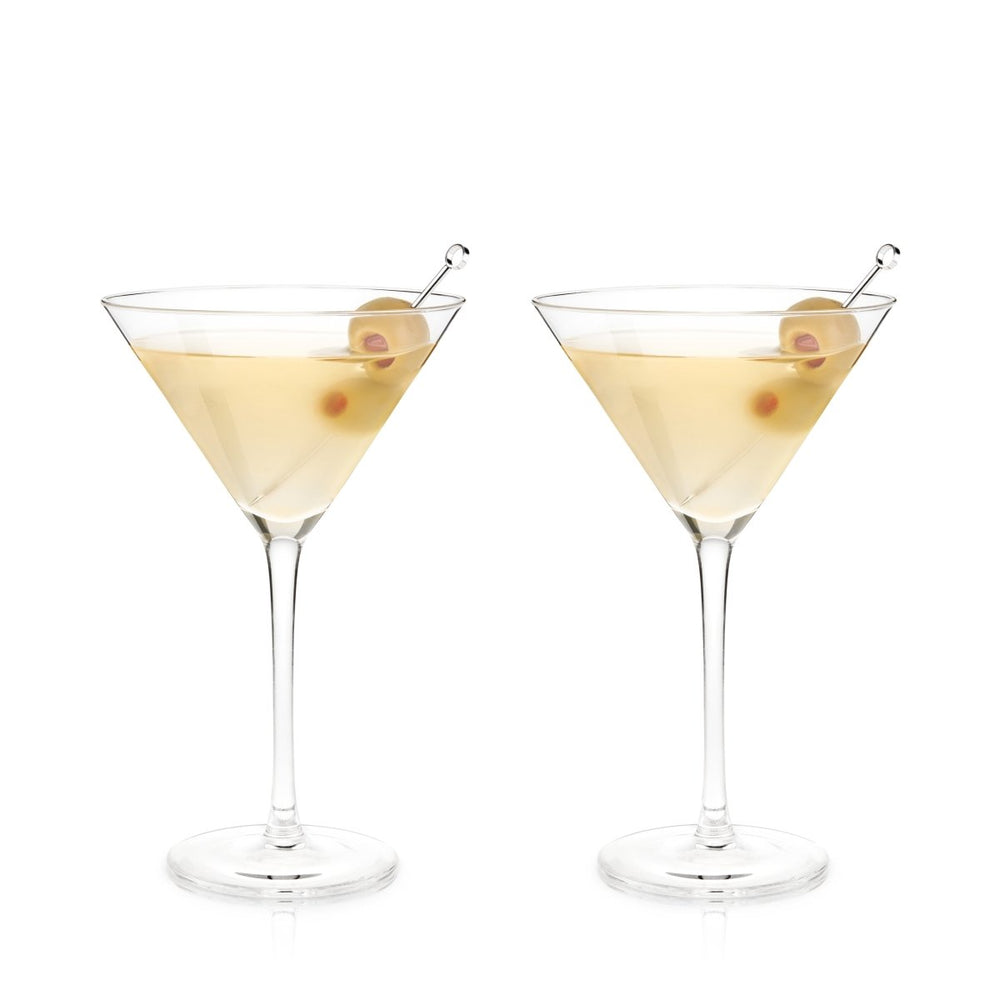 
                      
                        Viski Raye Stemmed Crystal Martini Glasses, Set of 2 - lily & onyx
                      
                    