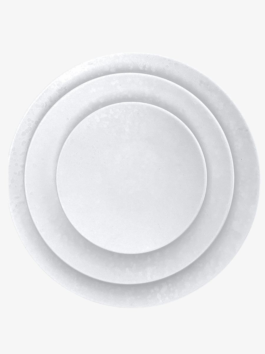 borrowed BLU Reactive Dinnerware Plates, White - Set of 4 - lily & onyx