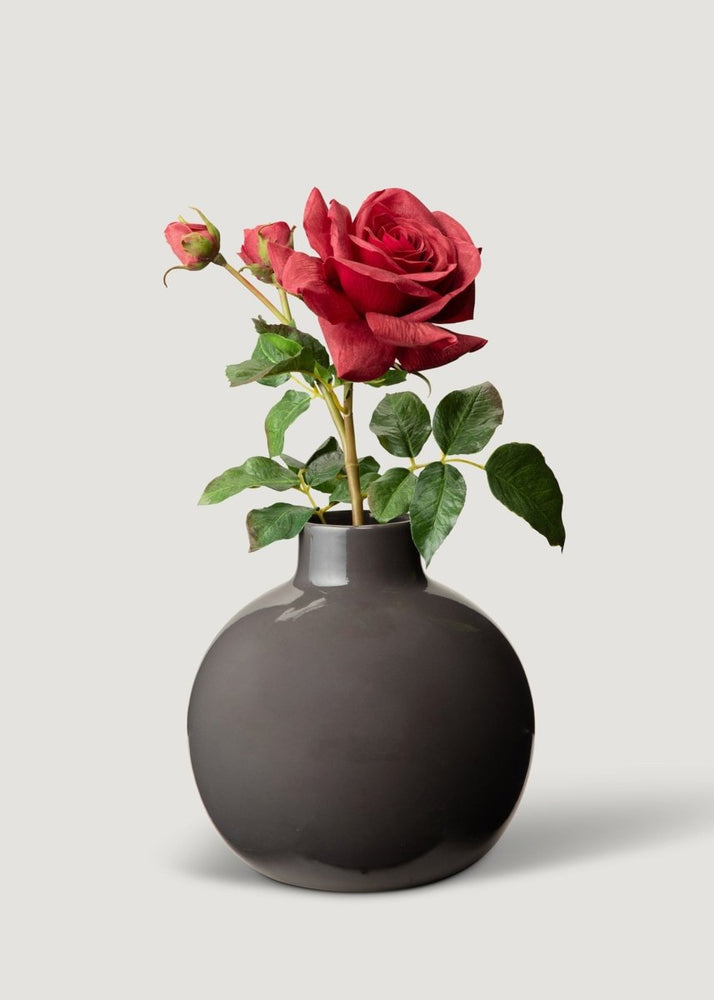 Afloral Real Touch English Rose Artificial Flower in Red - 22" - lily & onyx