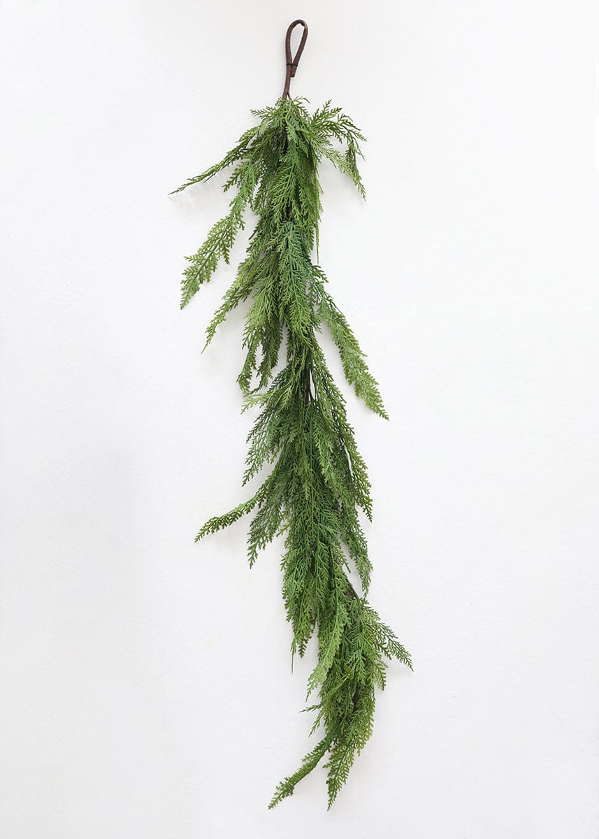 Afloral Real Touch Lebanon Cedar Holiday Table Garland - 48