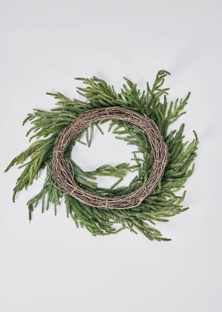 
                      
                        Afloral Real Touch Norfolk Pine Wreath - 24" - lily & onyx
                      
                    