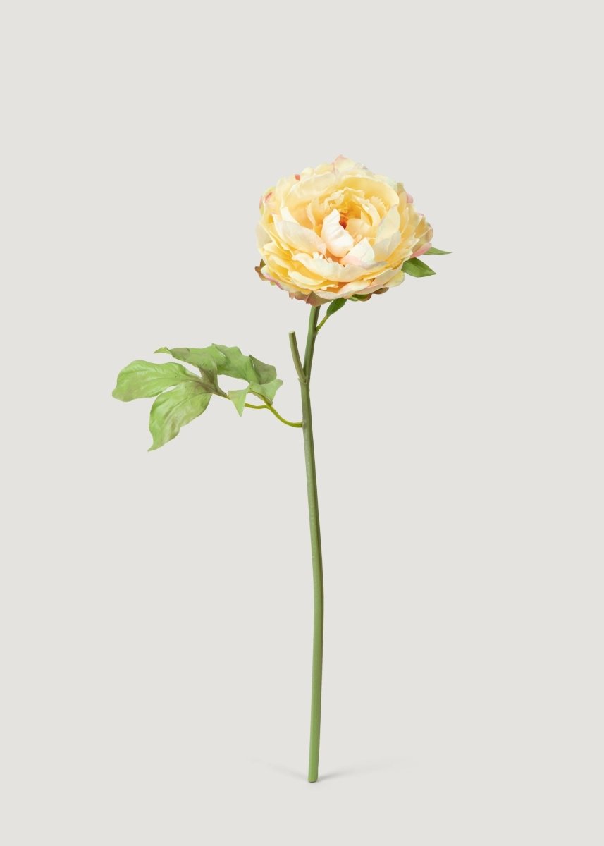 Afloral Real Touch Peony in Yellow Watercolor Palette - 20" - lily & onyx