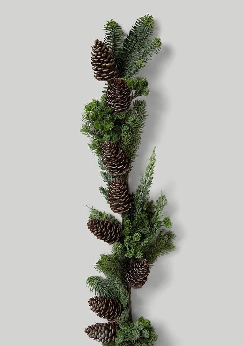 Afloral Real Touch Spruce and Pine Cone Garland - 48" - lily & onyx