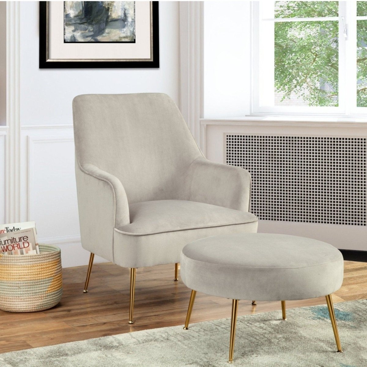 Alpine Furniture Rebecca Leisure Chair, Grey - lily & onyx