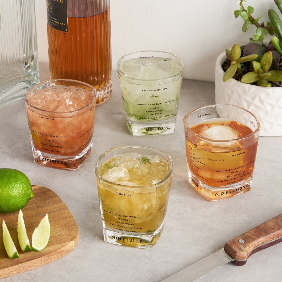 True Recipe Rocks Glasses, Set of 4 - lily & onyx