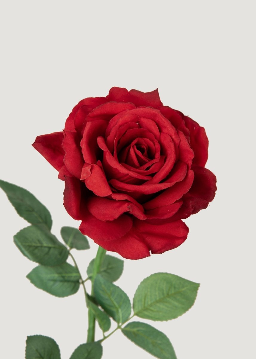 Afloral Red Diana Rose Faux Flower - 26" - lily & onyx