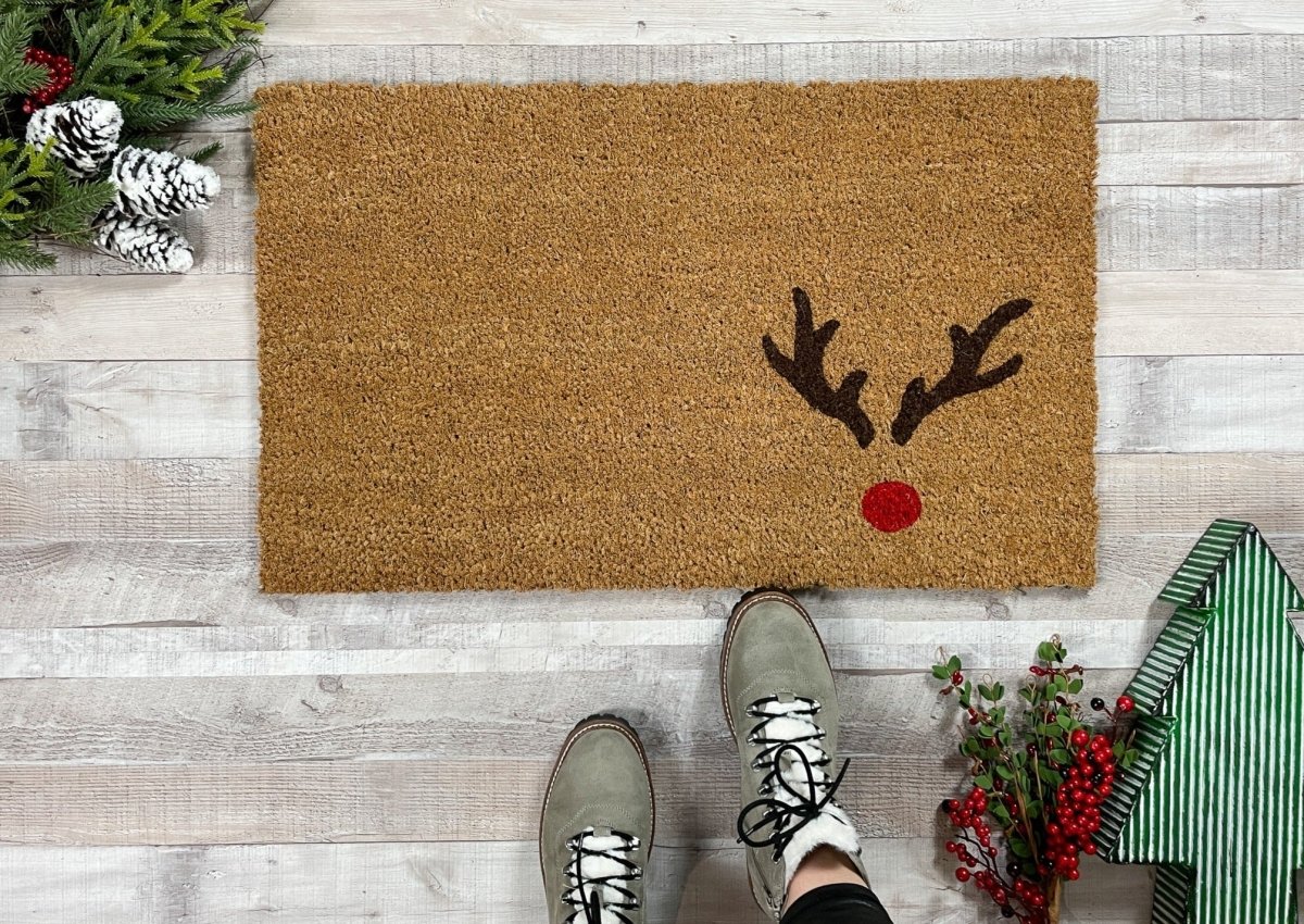 Nickel Designs Custom Doormats Reindeer Christmas Doormat