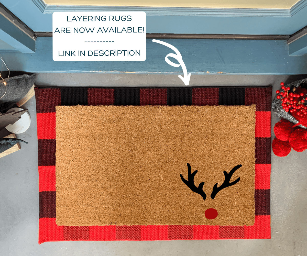 Nickel Designs Custom Doormats Reindeer Christmas Doormat
