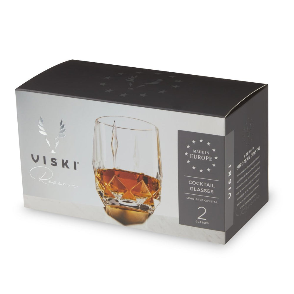 
                      
                        Viski Reserve Bruno Crystal Cocktail Glasses, Set of 2 - lily & onyx
                      
                    