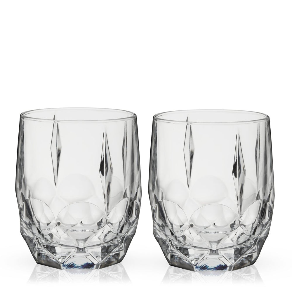 Viski Reserve Bruno Crystal Cocktail Glasses, Set of 2 - lily & onyx