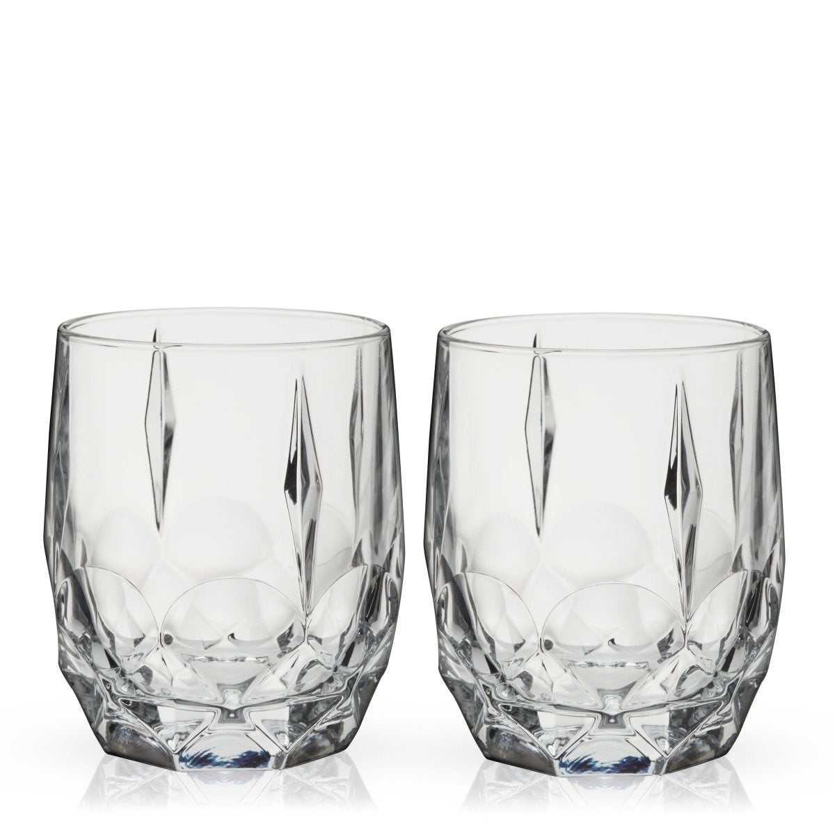 Viski Reserve Bruno Crystal Cocktail Glasses, Set of 2 - lily & onyx