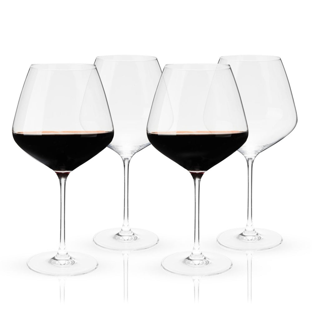 
                      
                        Viski Reserve Inez Crystal Burgundy Glasses, Set of 4 - lily & onyx
                      
                    