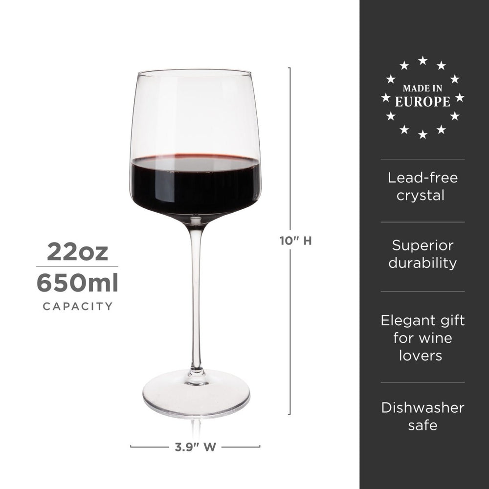
                      
                        Viski Reserve Julien Crystal Bordeaux Glasses, Set of 4 - lily & onyx
                      
                    