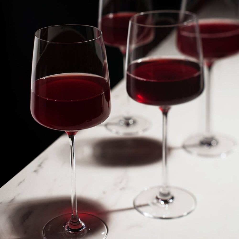Viski Reserve Julien Crystal Bordeaux Glasses, Set of 4 - lily & onyx