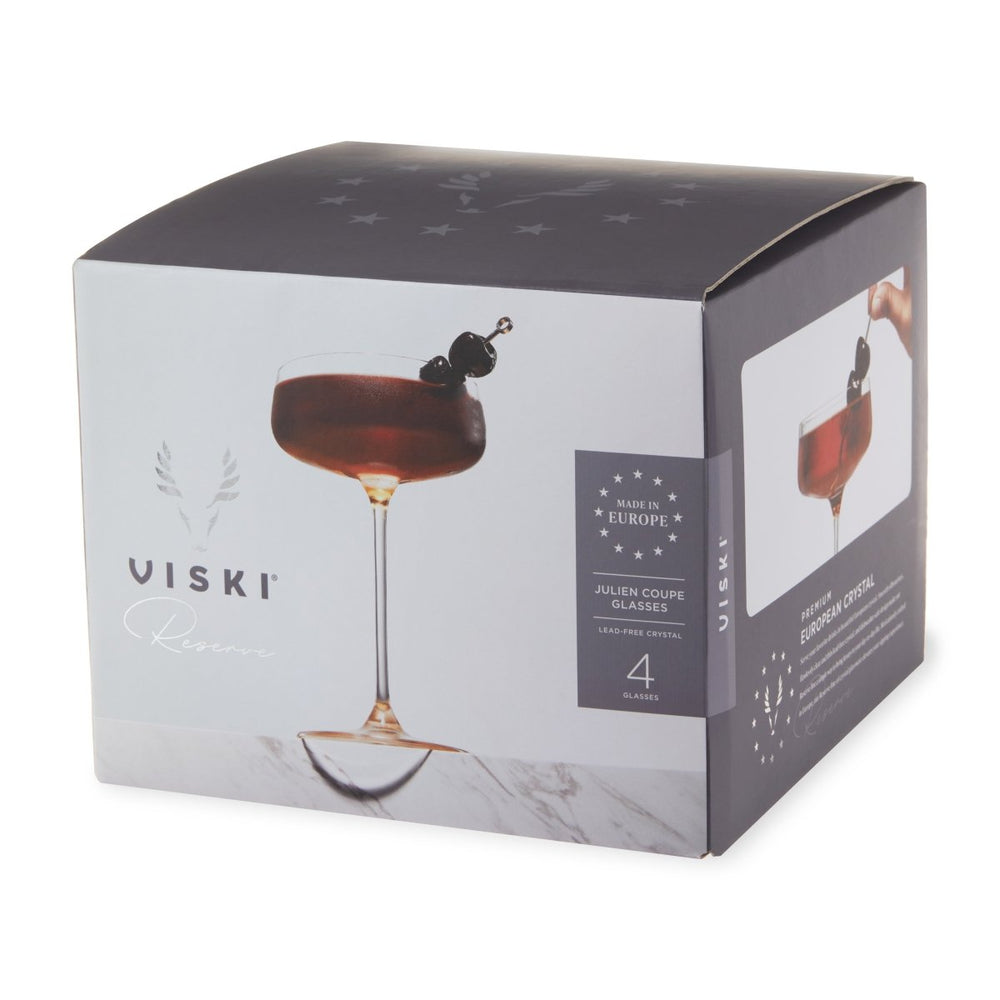 
                      
                        Viski Reserve Julien Crystal Coupe Glasses, Set of 4 - lily & onyx
                      
                    