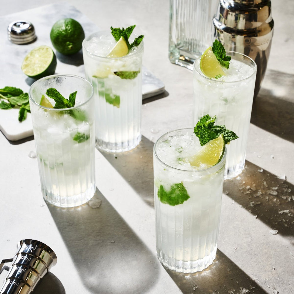 Viski Reserve Milo Crystal Highball Glasses, Set of 4 - lily & onyx
