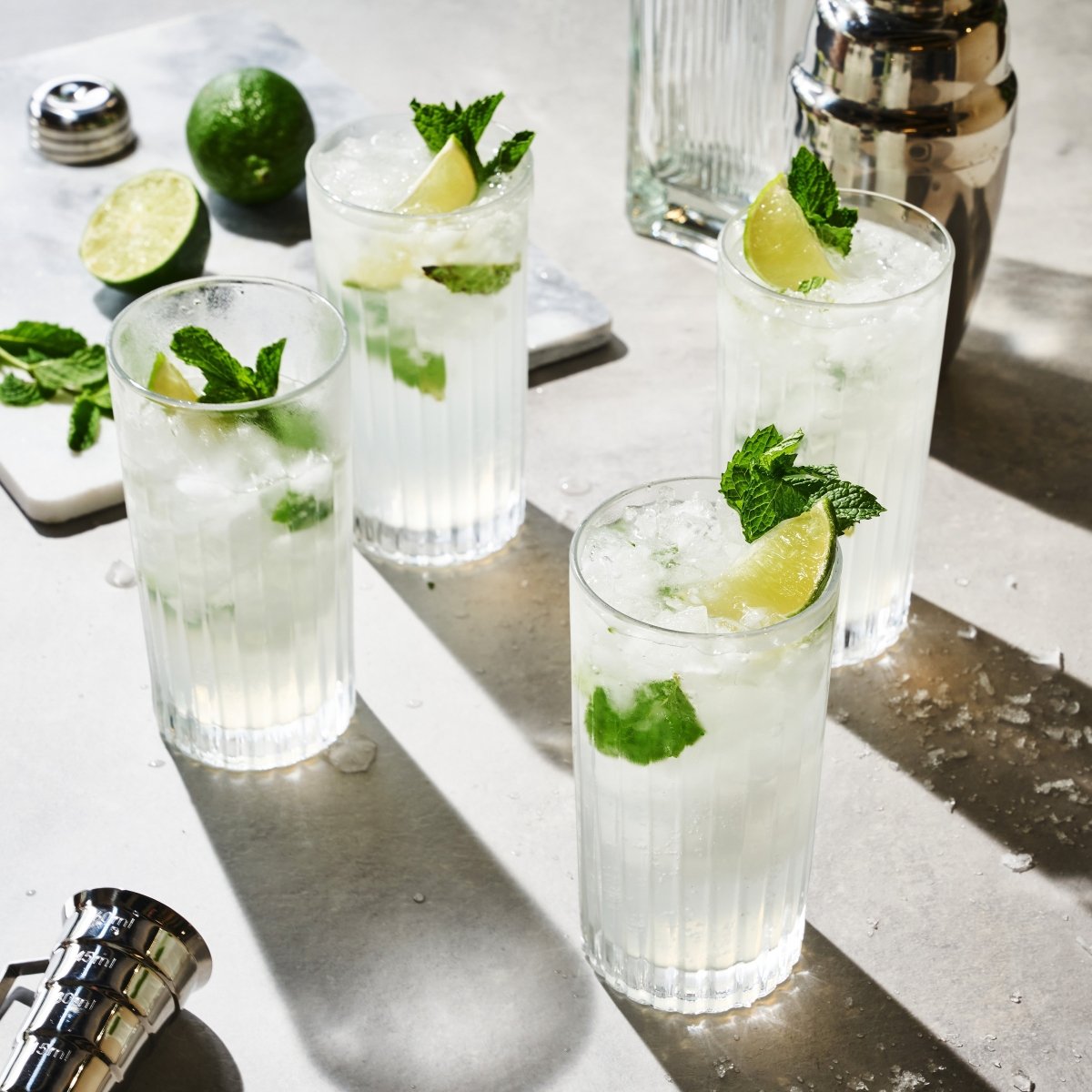 Viski Reserve Milo Crystal Highball Glasses, Set of 4 - lily & onyx