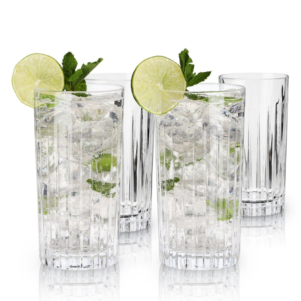
                      
                        Viski Reserve Milo Crystal Highball Glasses, Set of 4 - lily & onyx
                      
                    
