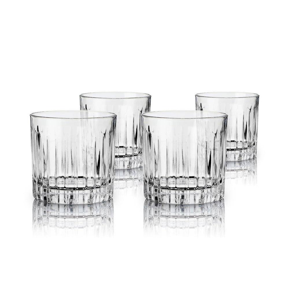 Viski Reserve Milo Crystal Neat Glasses, Set of 4 - lily & onyx