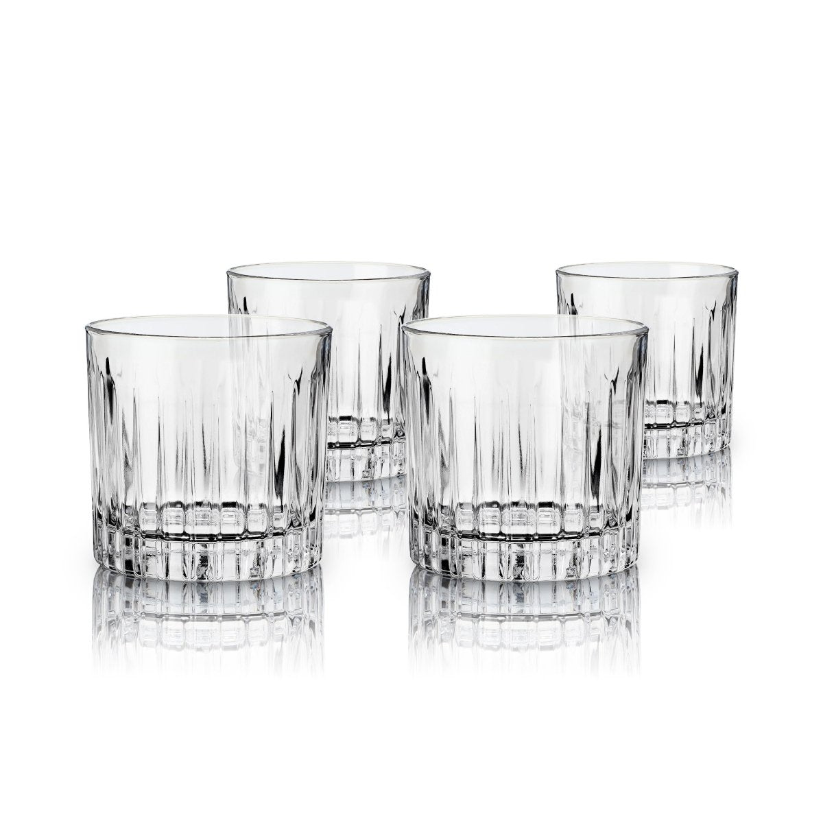 Viski Reserve Milo Crystal Neat Glasses, Set of 4 - lily & onyx