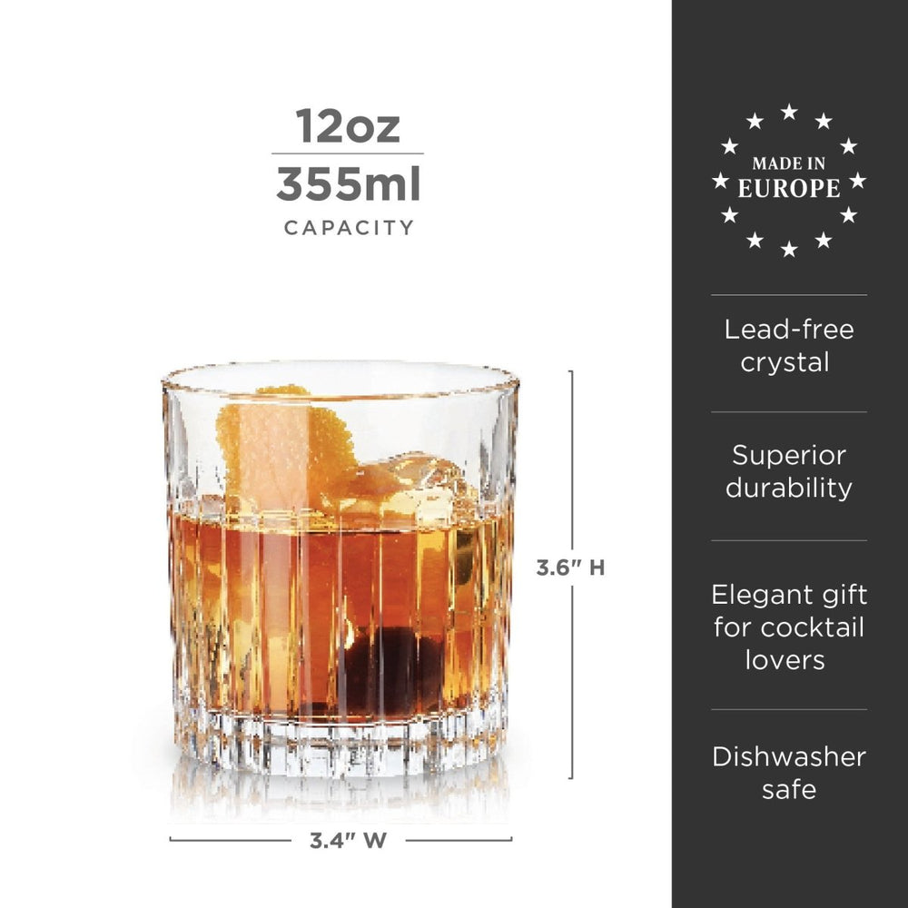 
                      
                        Viski Reserve Milo Crystal Rocks Glasses, Set of 4 - lily & onyx
                      
                    